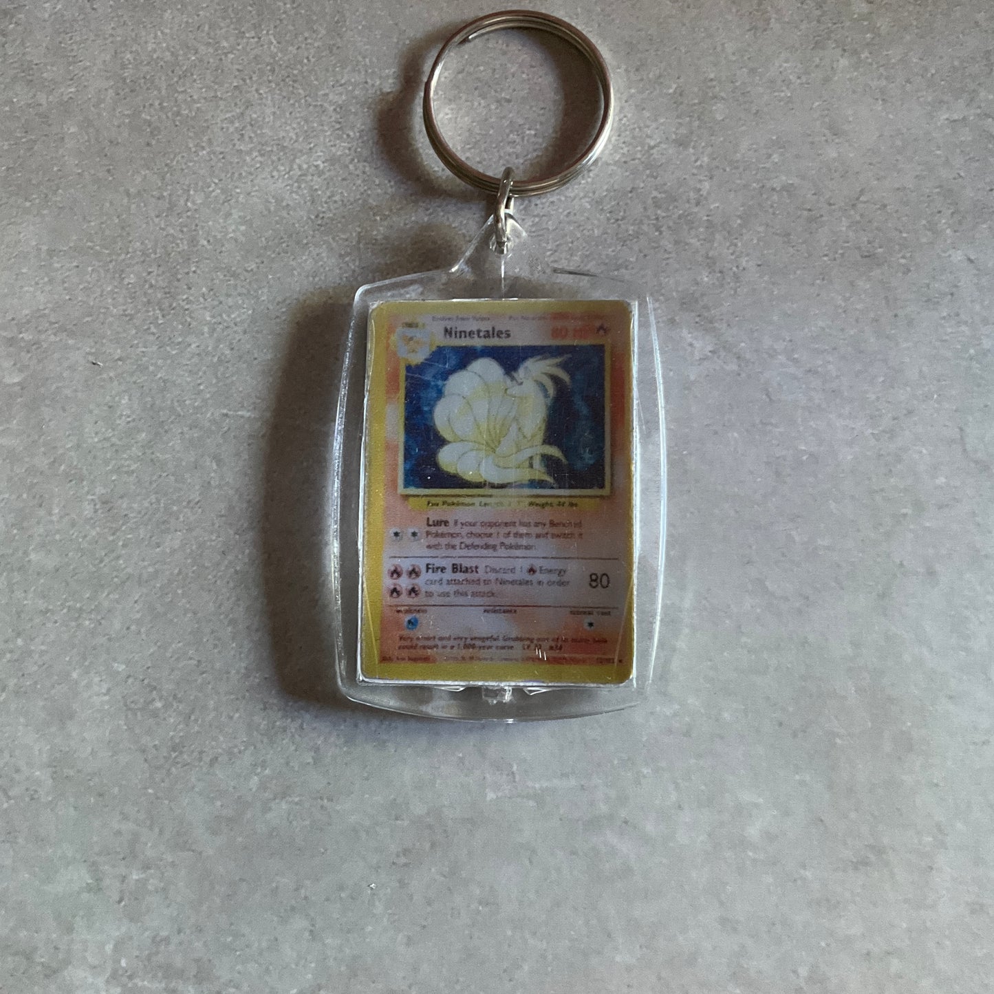 Holographic Pokemon Card Keychain