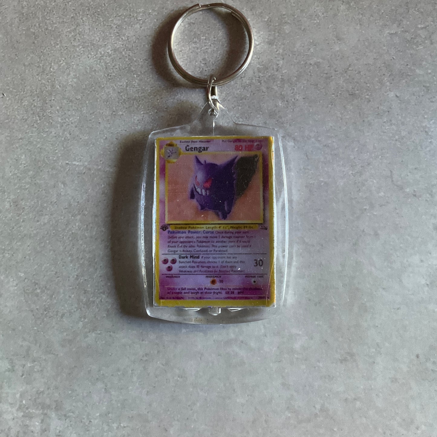 Holographic Pokemon Card Keychain