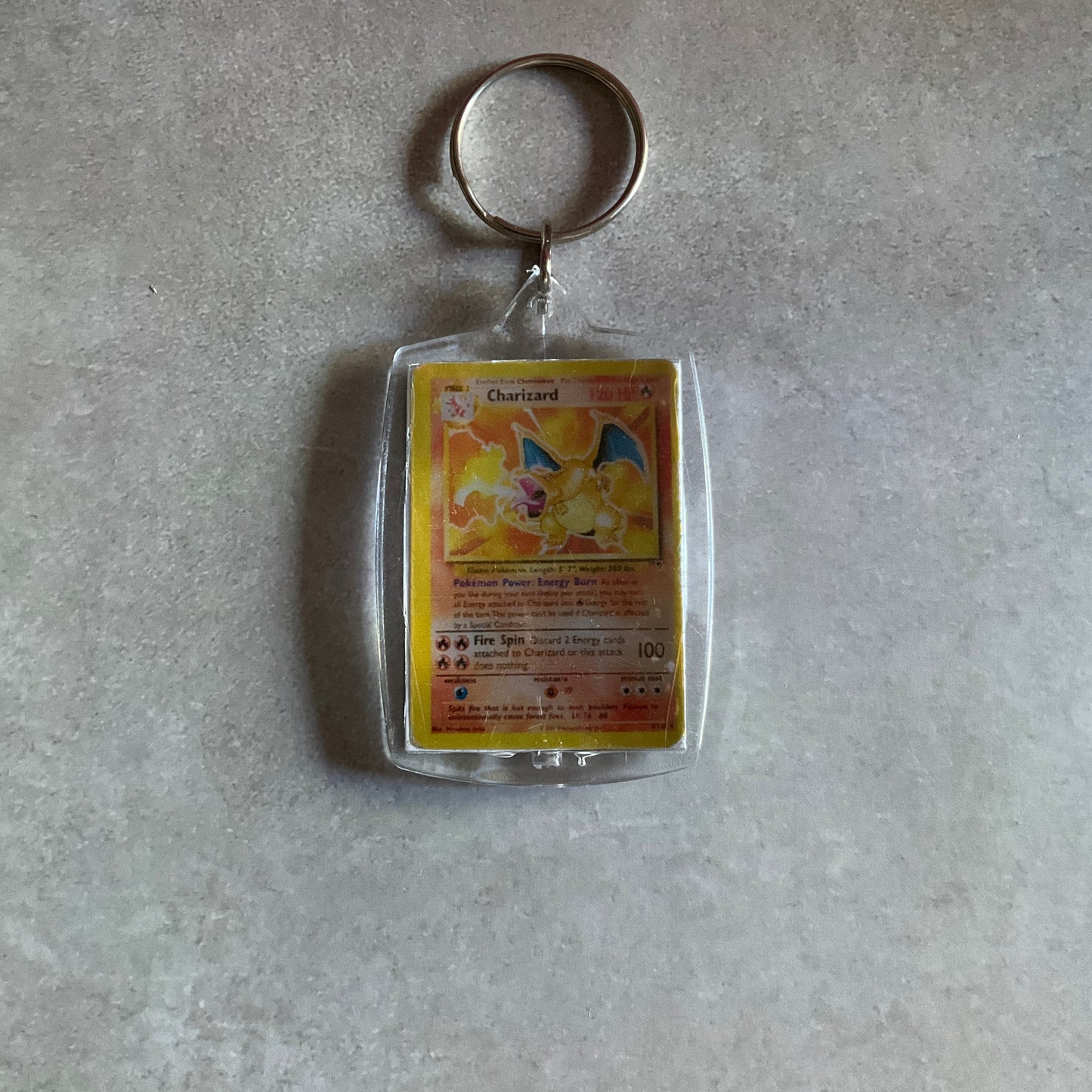Holographic Pokemon Card Keychain