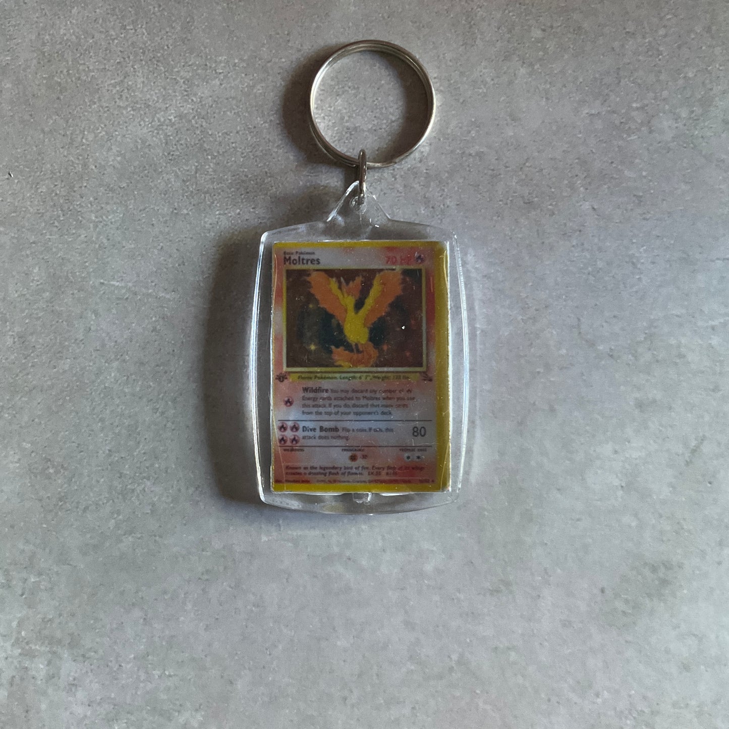 Holographic Pokemon Card Keychain