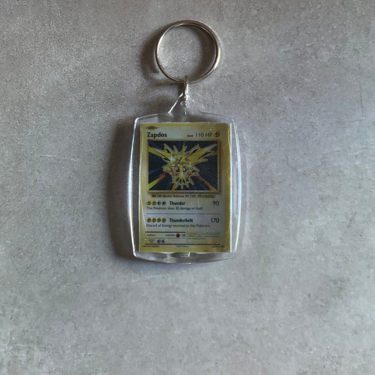 Holographic Pokemon Card Keychain