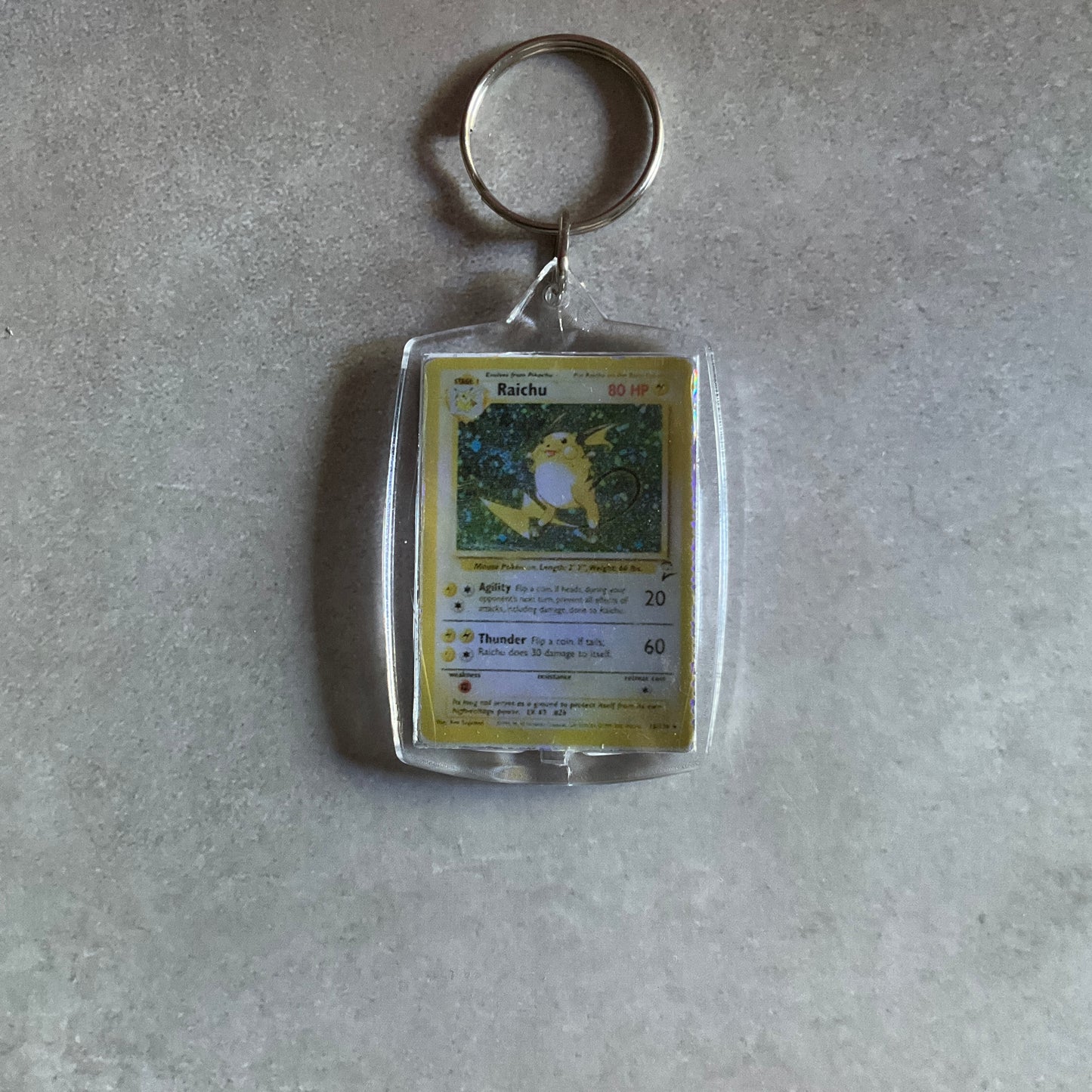 Holographic Pokemon Card Keychain