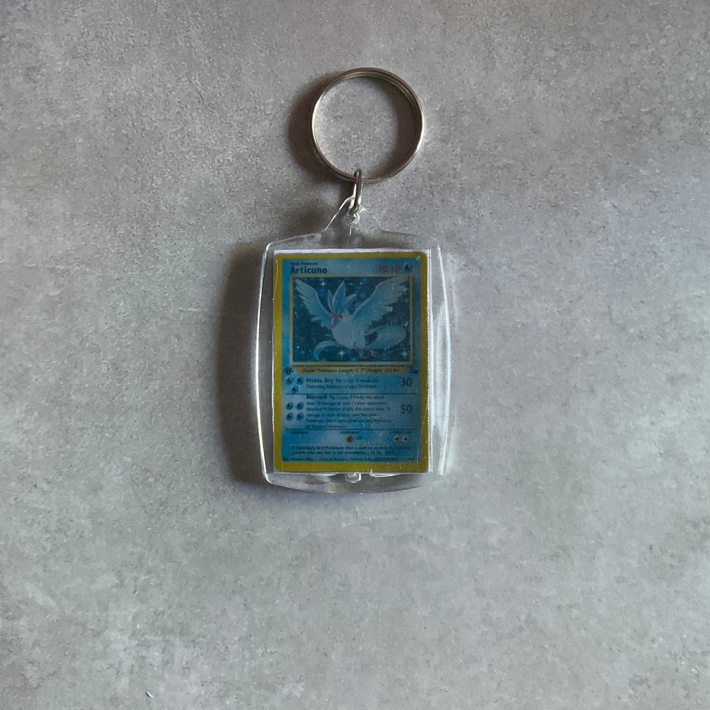 Holographic Pokemon Card Keychain
